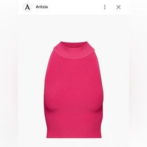 Aritzia - NWT Sculpt Knit Mockneck Halter Top